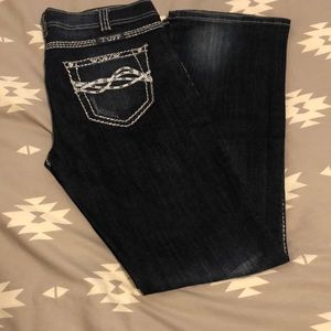 Cowgirl Tuff Indigo Bling Jeans